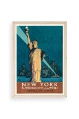 New York Ahşap Çerçeveli Tablo 17 x 23
