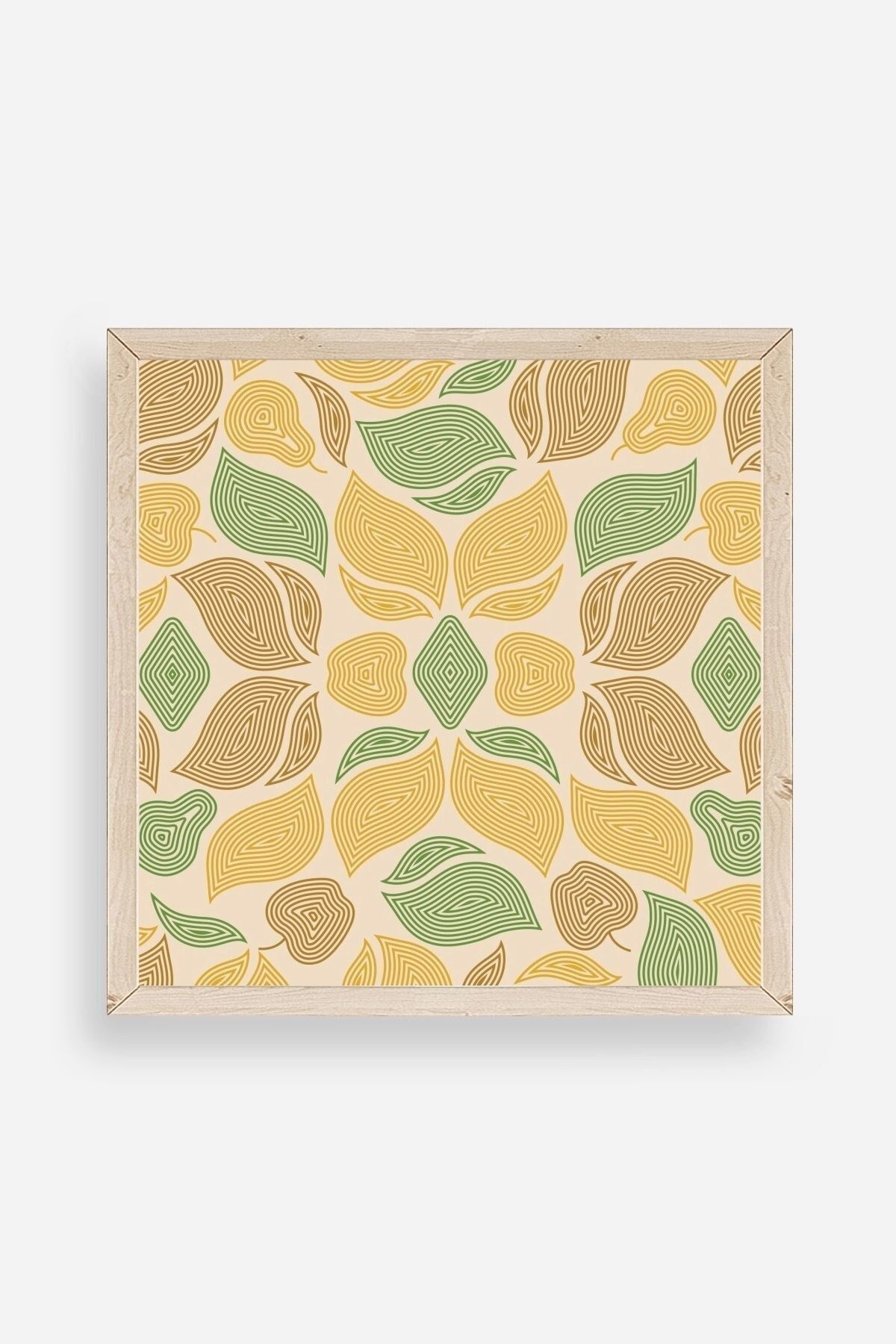 Desen Ahşap Çerçeveli Tablo 50 x 50