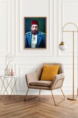 Abdülhamit Ahşap Çerçeveli Tablo 17 x 23