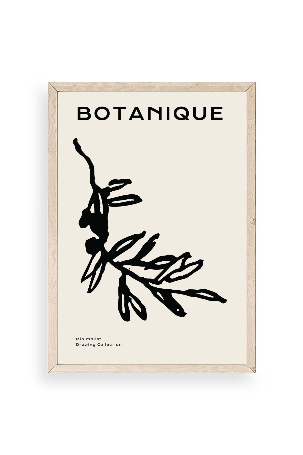 Yaprak Ahşap Çerçeveli Tablo 50 x 70