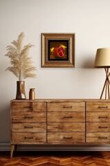 Nar Çerçeveli Taş Tablo 20 cm