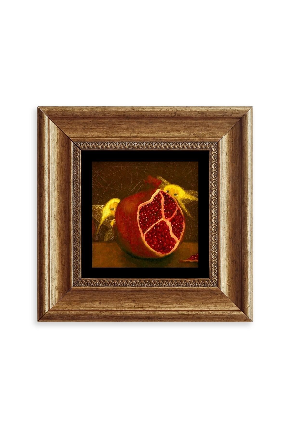 Nar Çerçeveli Taş Tablo 20 cm