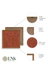 Yaprak Ahşap Çerçeveli Tablo 42 x 42