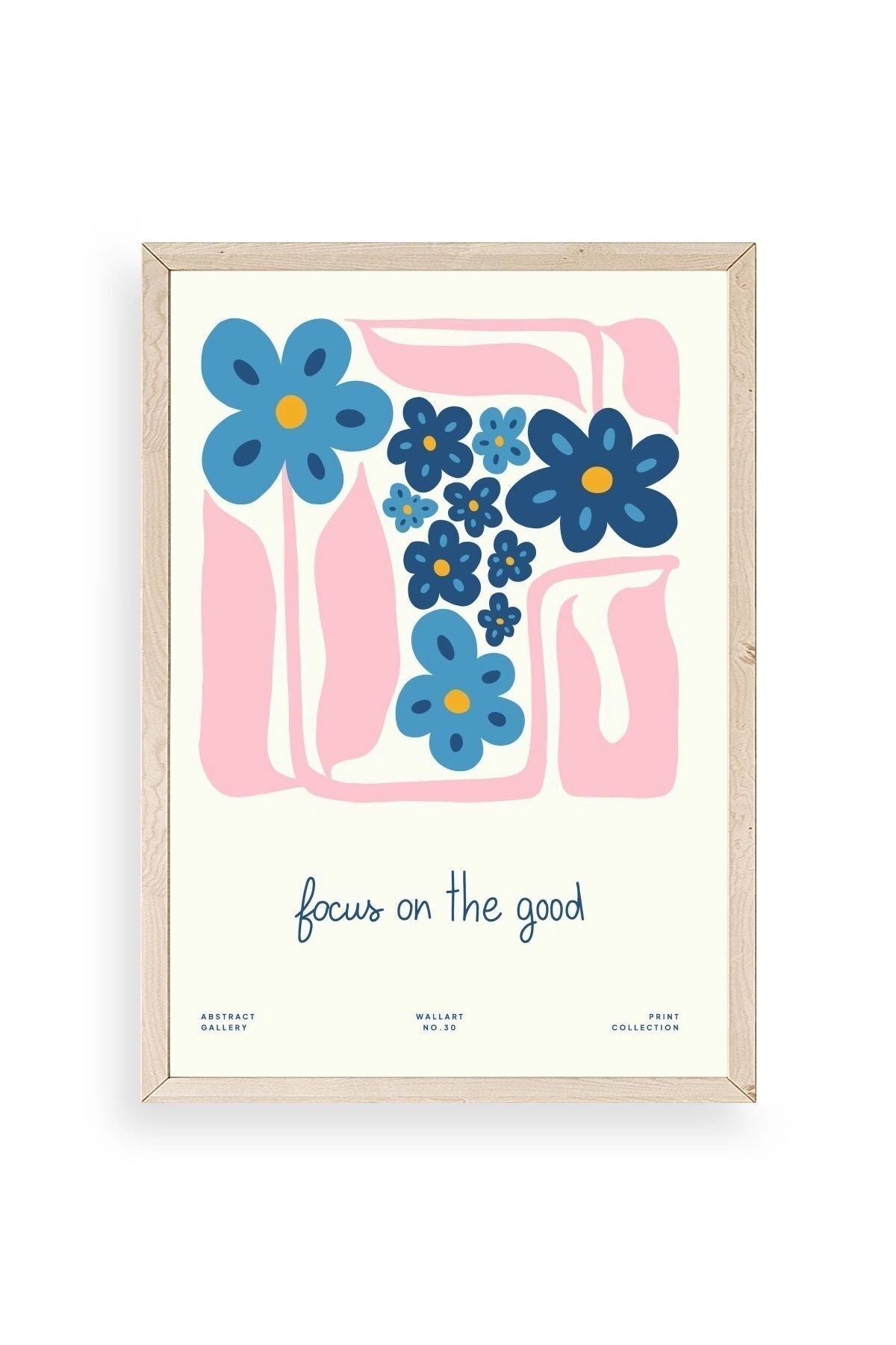 Çiçekler Ahşap Çerçeveli Tablo 30 x 42