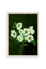 Çiçekler Ahşap Çerçeveli Tablo 23 x 30