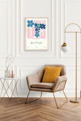 Çiçekler Ahşap Çerçeveli Tablo 50 x 70