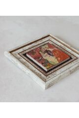 Gustav Klimt Çerçeveli Taş Tablo , Çerçeveli Taş Duvar Dekoru 20 cm