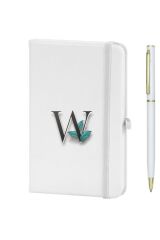 W Harfi Çiçek Baskılı Defter