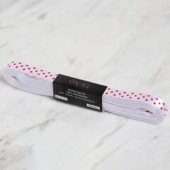 Loren Crafts 1cm 10 mt Beyaz Saten Puantiyeli Kurd