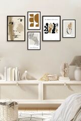 Modern Sanat Koleksiyonu 5'li Tablo 30 x 40