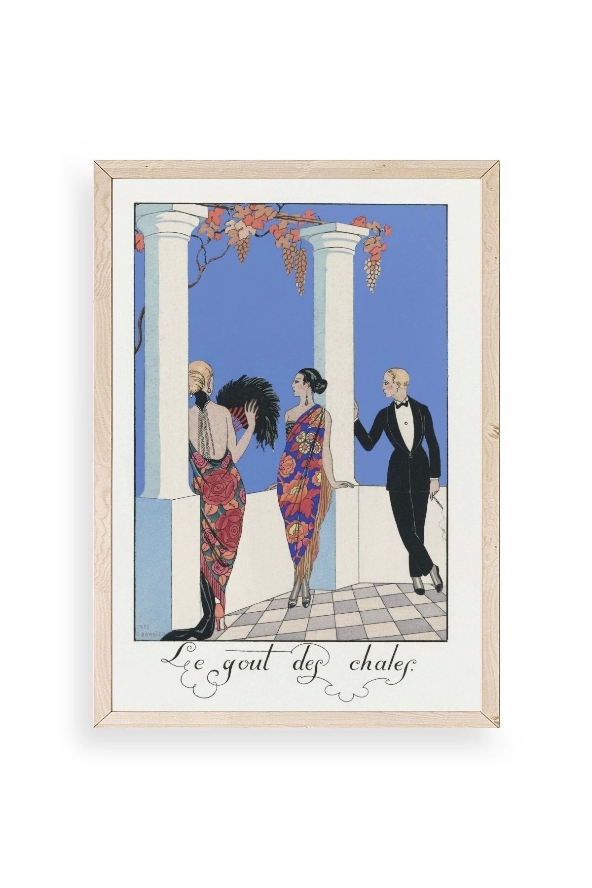 George Barbier Ahşap Çerçeveli Tablo 30 x 42