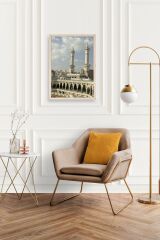 Kabe Camii Ahşap Çerçeveli Tablo 50 x 70