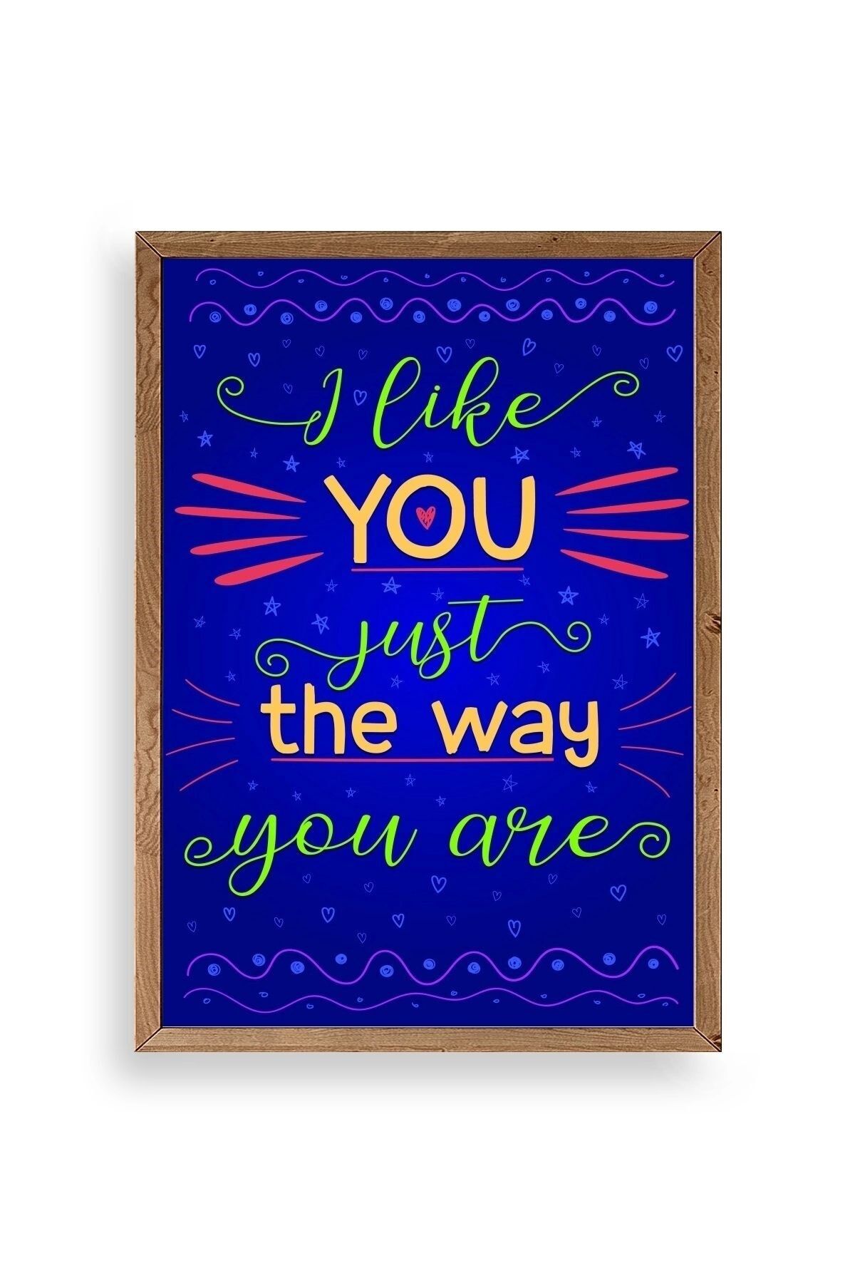 Motto Ahşap Çerçeveli Tablo 30 x 42