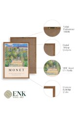 Monet Üçlü Ahşap Çerçeveli Tablo 50 x 70