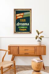 Motto Ahşap Çerçeveli Tablo 23 x 30