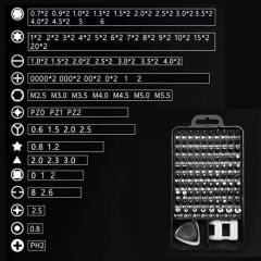 BUFFER® 115 in 1 Hassas Tornavida Onarım Alet Manyetik Sürücü Kitli Elektronik Hassas Tornavida Seti