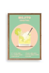 Mojito Ahşap Çerçeveli Tablo 50 x 70