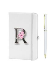 R Harfi Çiçek Desen Baskılı Defter