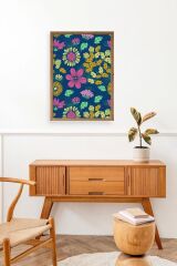 Çiçekler Ahşap Çerçeveli Tablo 23 x 30