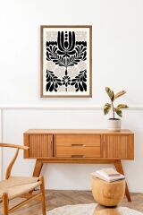 Çiçek Ahşap Çerçeveli Tablo 30 x 42