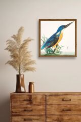 Kuş Ahşap Çerçeveli Tablo 50 x 50