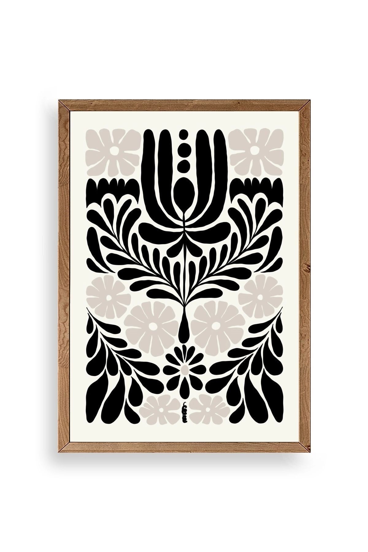 Çiçek Ahşap Çerçeveli Tablo 50 x 70