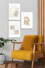 Matisse Üçlü Ahşap Çerçeveli Tablo 30 x 40