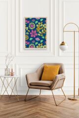 Çiçekler Ahşap Çerçeveli Tablo 50 x 70