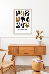 Soyut Poster Ahşap Çerçeveli Tablo 30 x 42