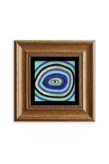 Nazar Boncuğu Çerçeveli Taş Tablo 20 cm