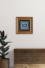 Nazar Boncuğu Çerçeveli Taş Tablo 20 cm