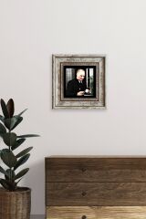 Atatürk Çerçeveli Taş Tablo 20 cm