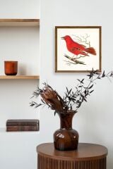 Kuş Ahşap Çerçeveli Tablo 23 x 23