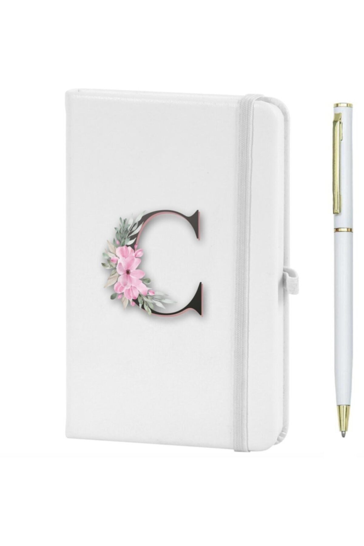 G Harfi Çiçek Desen Baskılı Defter