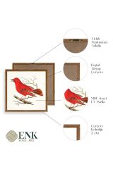 Kuş Ahşap Çerçeveli Tablo 42 x 42