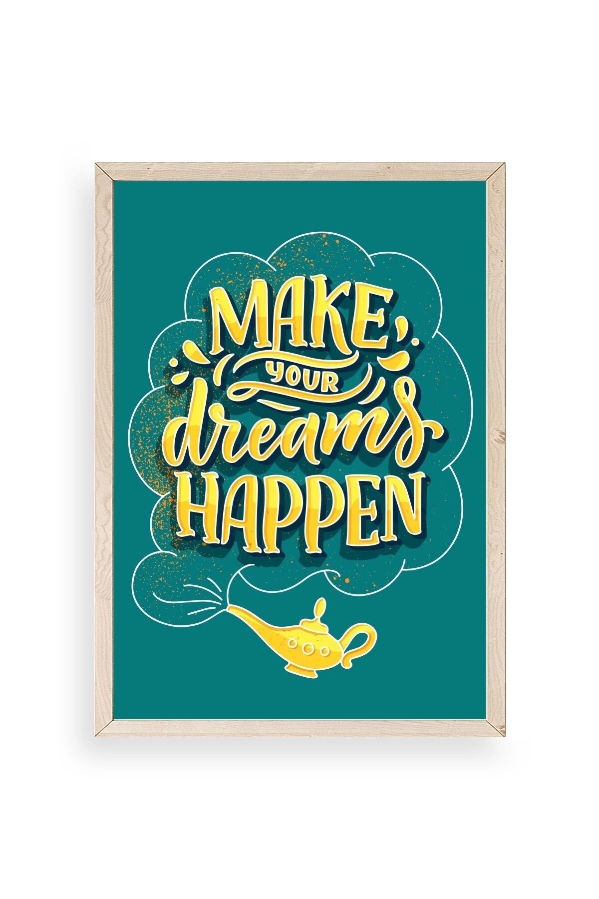 Motto Ahşap Çerçeveli Tablo 23 x 30