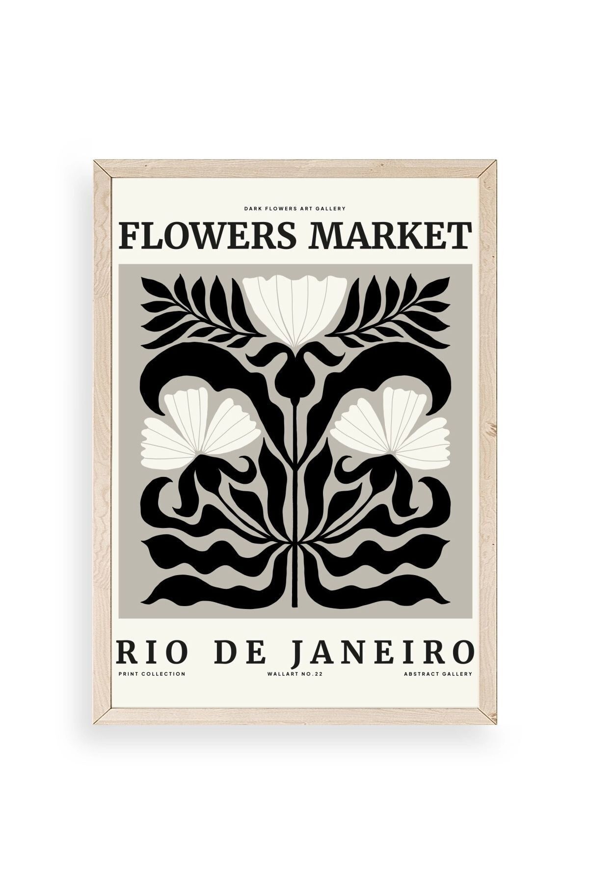 Çiçek Ahşap Çerçeveli Tablo 23 x 30