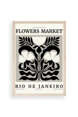 Çiçek Ahşap Çerçeveli Tablo 23 x 30