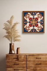 Desen Ahşap Çerçeveli Tablo 42 x 42