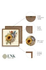 Ayçiçeği Ahşap Çerçeveli Tablo 50 x 50