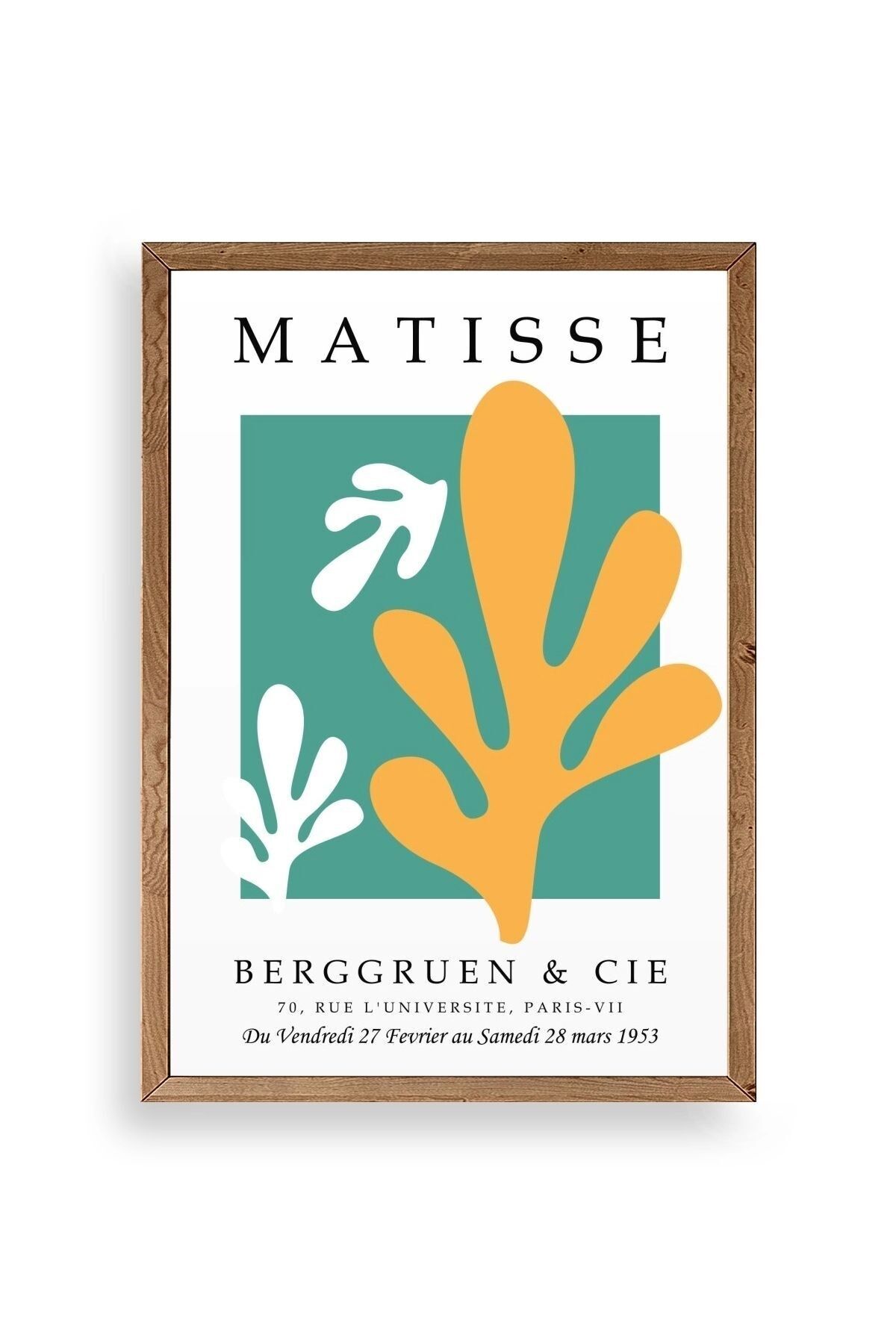 Soyut Ahşap Çerçeveli Tablo 50 x 70