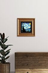 Van Gogh Çerçeveli Taş Tablo 20 cm