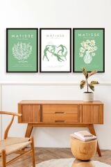 Matisse Üçlü Ahşap Çerçeveli Tablo 23 x 30