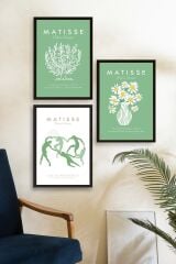 Matisse Üçlü Ahşap Çerçeveli Tablo 23 x 30