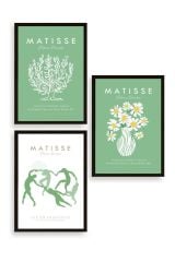 Matisse Üçlü Ahşap Çerçeveli Tablo 23 x 30