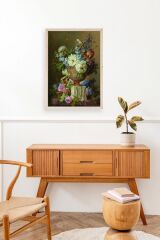 Çiçekler Ahşap Çerçeveli Tablo 50 x 70