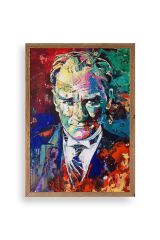Atatürk Ahşap Çerçeveli Tablo 30 x 42