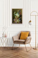 Çiçekler Ahşap Çerçeveli Tablo 17 x 23