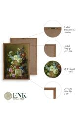 Çiçekler Ahşap Çerçeveli Tablo 23 x 30