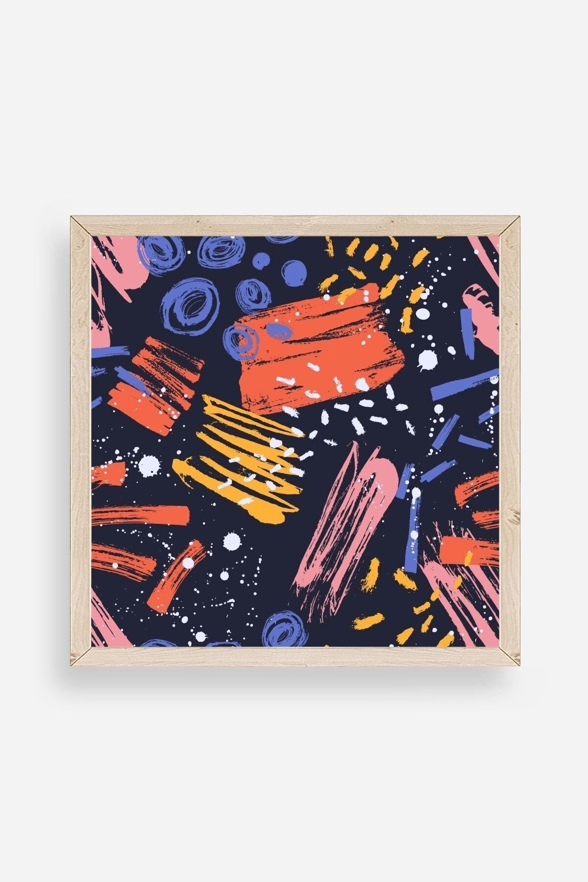 Modern Ahşap Çerçeveli Tablo 50 x 50